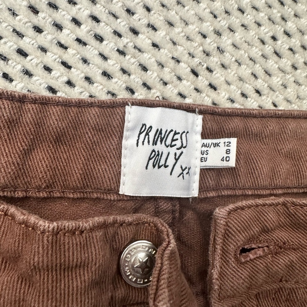 Princess Polly Brown Cargo Pants - Picture 3 of 6